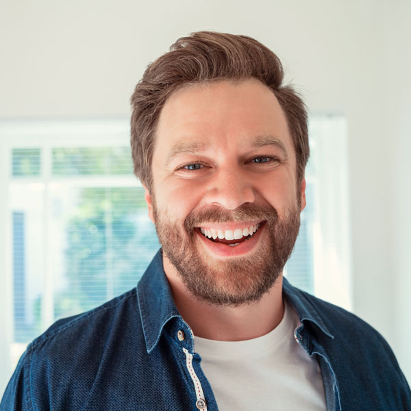 young man smiling