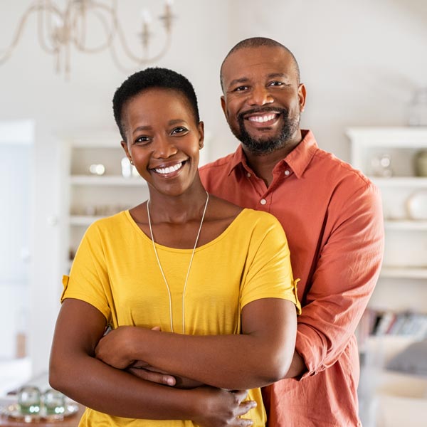 couple smiling