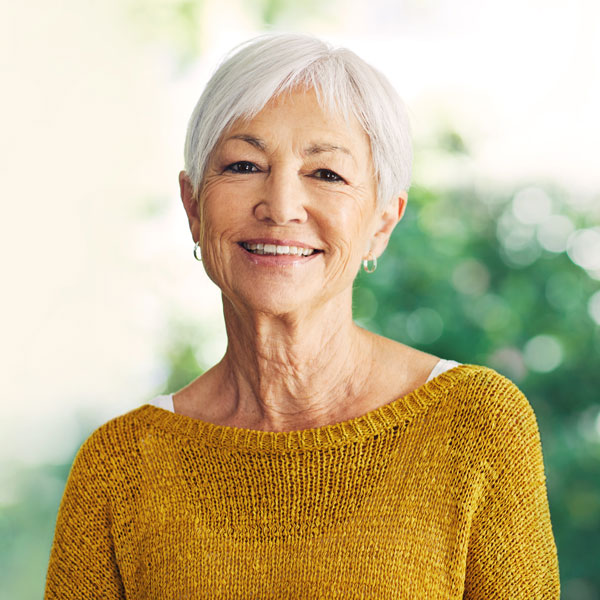 senior woman smiling